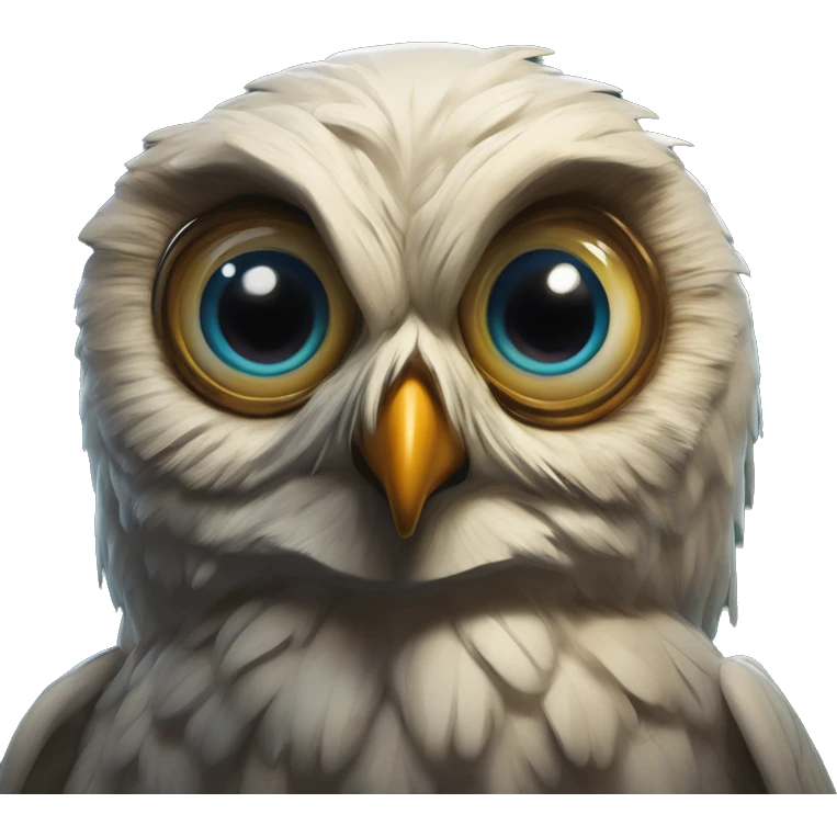 Gem collecting owl in Uncle Scrooge style, oil paint, mysterious eyes, intricate lips, masterpiece pose, odd perspective, beautiful, desirable, logical emoji