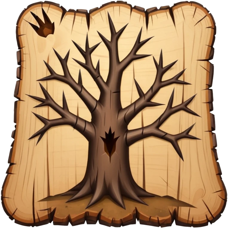 claw print with nails on tree  emoji