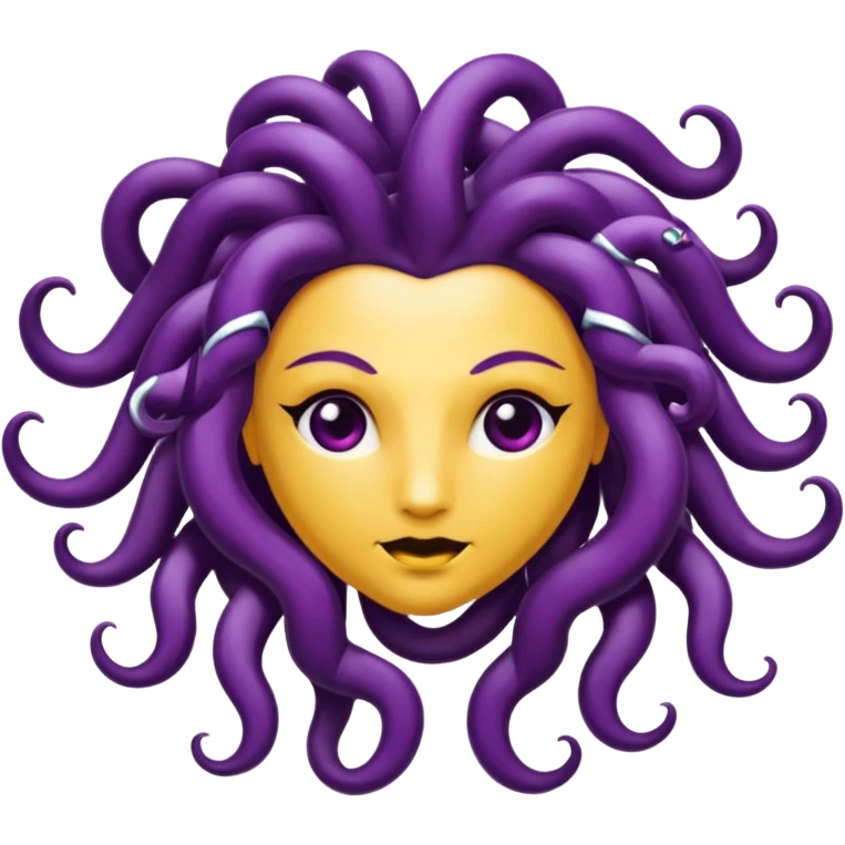 Hazme una medusa con piel de uva morada emoji