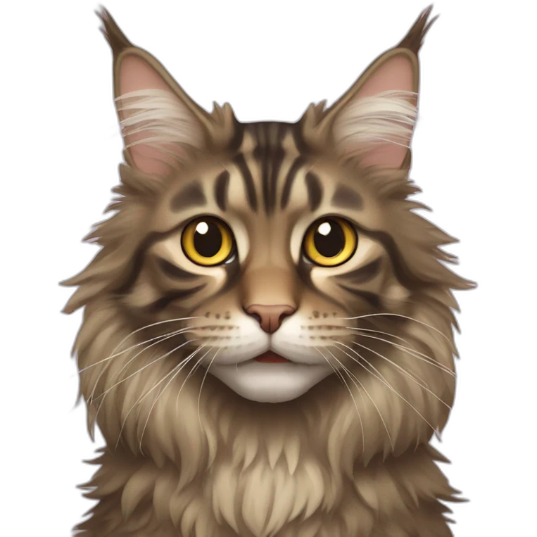 Weird Maine coon emoji