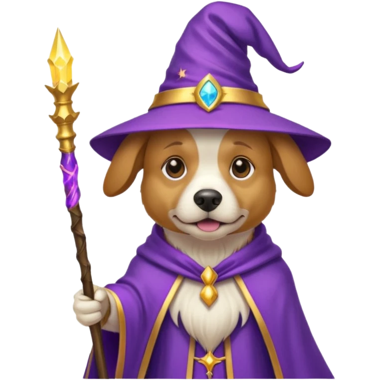 Dog wizard emoji