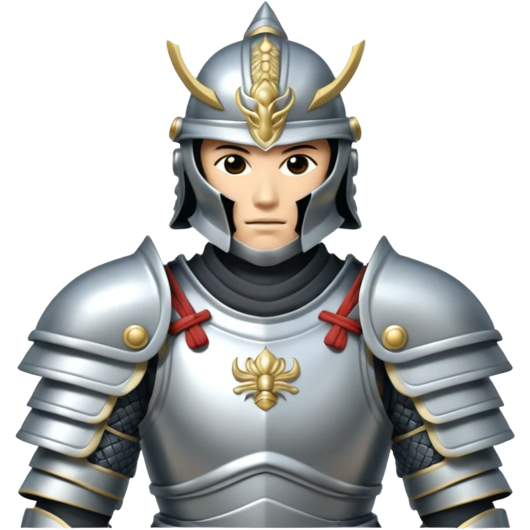 silver samurai armour emoji