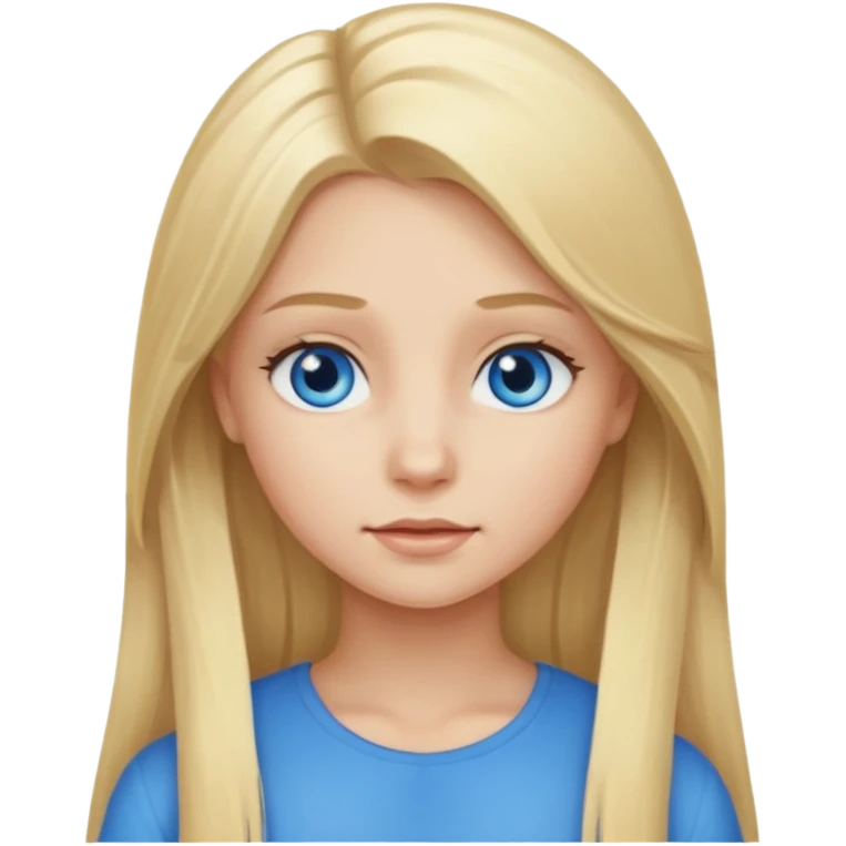 Girl blond long hars  emoji