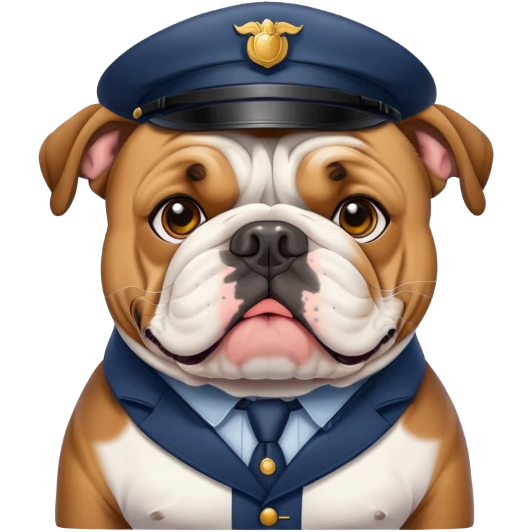 english bulldog with a postman emoji