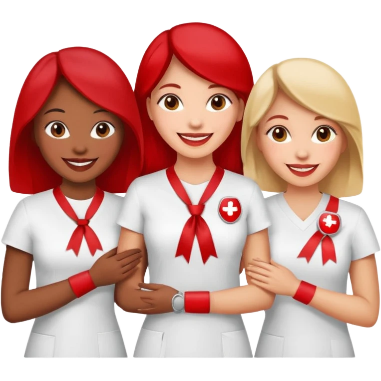 Four women promoting blood donation emoji