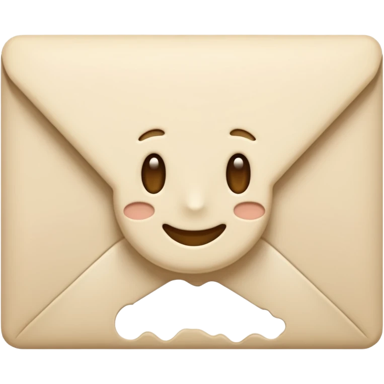 Letter color pale beige creamy emoji