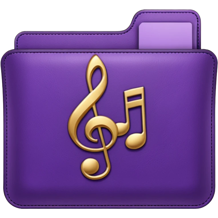 purple music folder emoji
