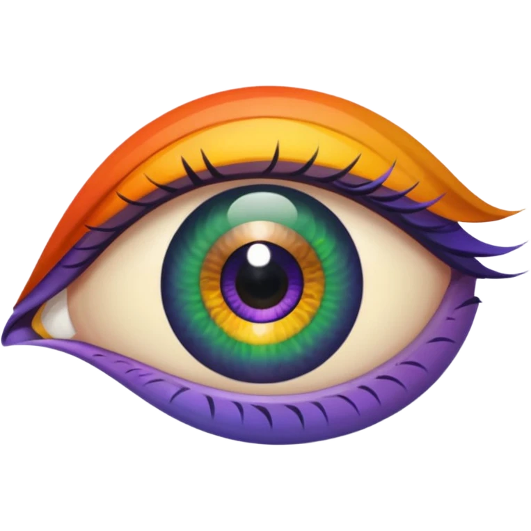  eyes spin multicolore 👁️+🌀+🟣🟢🟠🔵🔴🟡 emoji