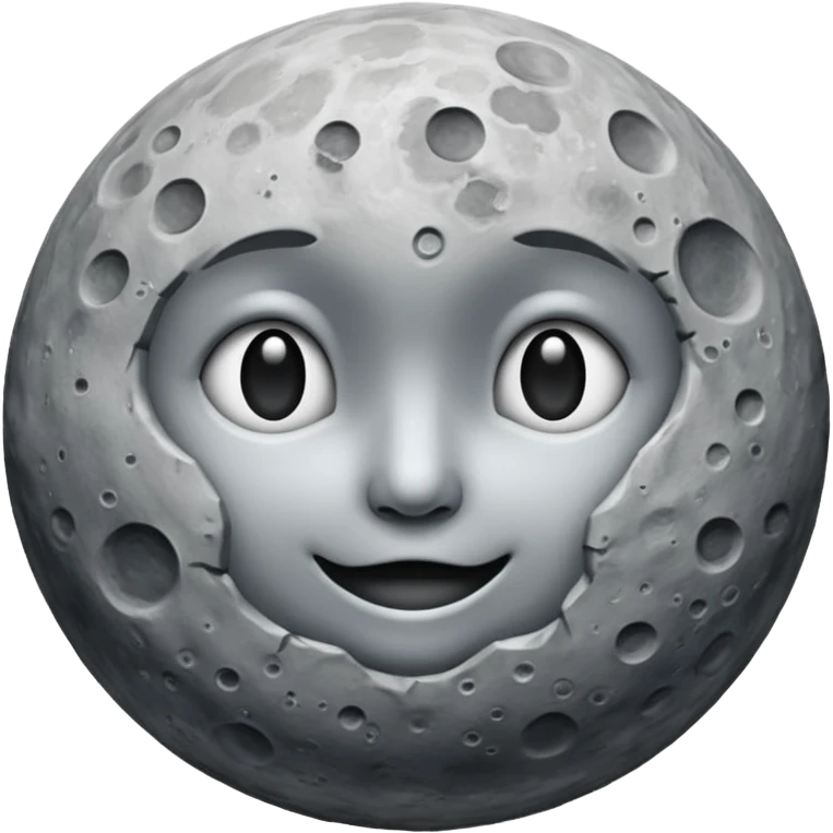realistic moon without face emoji