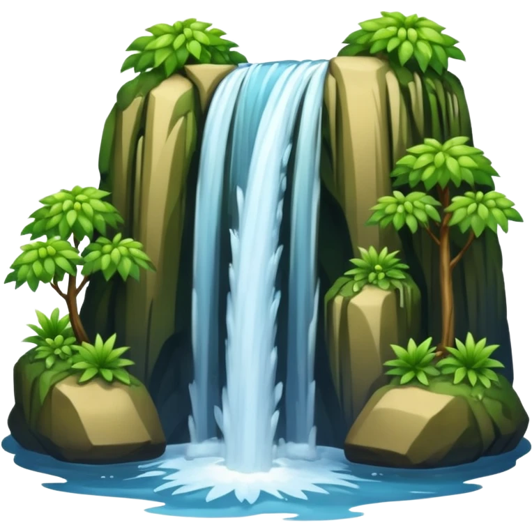 A waterfall emoji