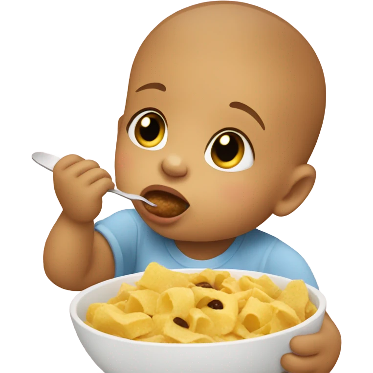 Baby eats  emoji