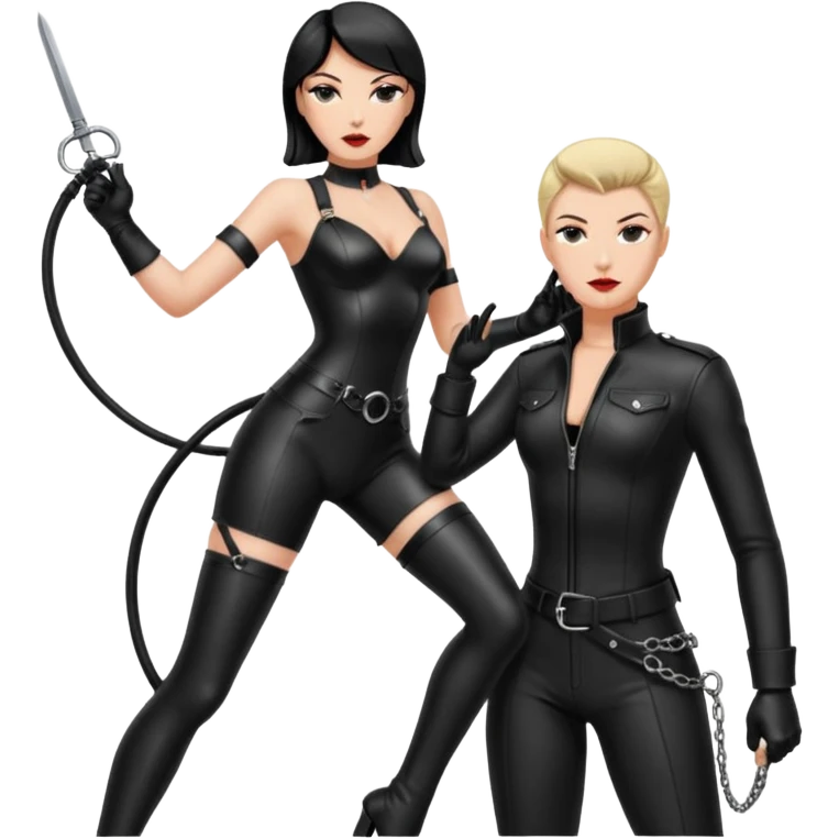 One Dominatrix whipping man  emoji