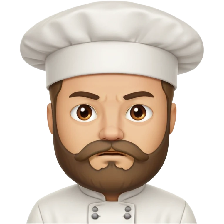Chef angry with beard emoji
