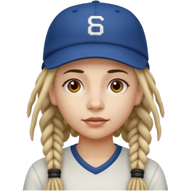 dreadlock baseball player girl emoji