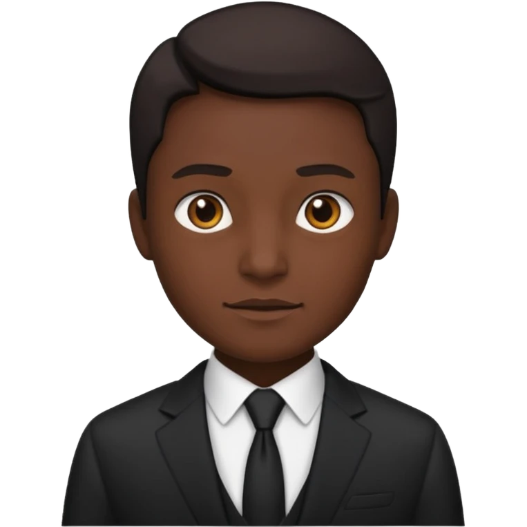 Чёрный деловой костюм, на чорном фоне emoji