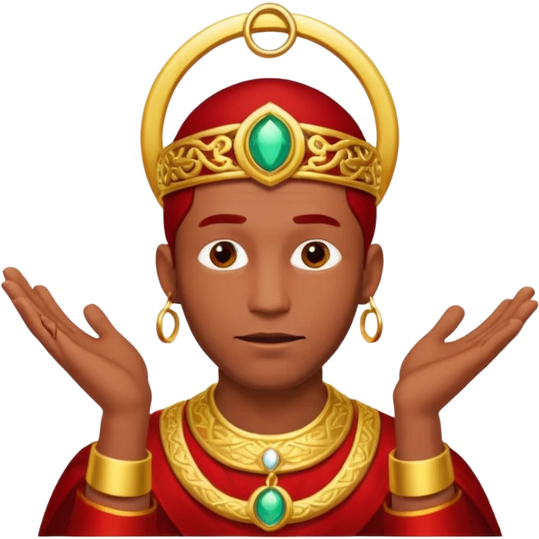 Red man with ring above head  emoji