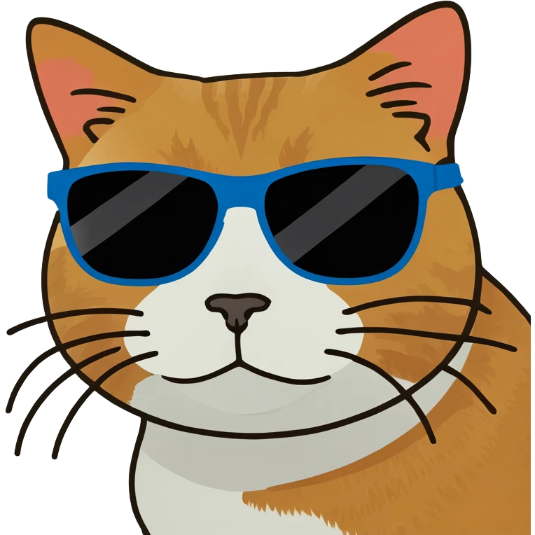 Cat with sunglasses emoji