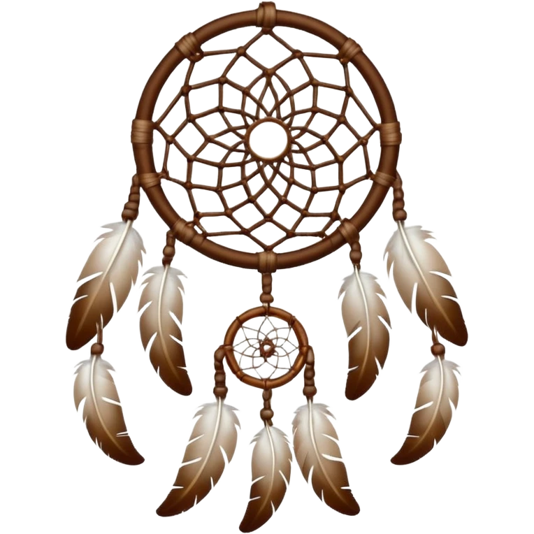 A brown dreamcatcher. emoji