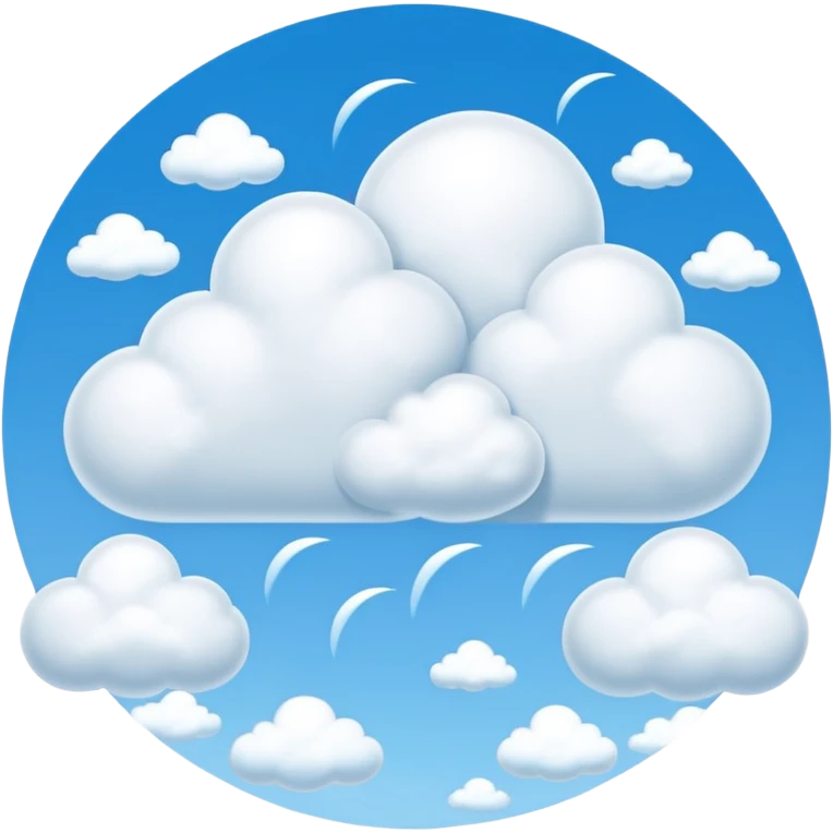 blue sky with clouds emoji