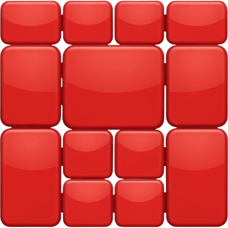 sada cervenych ctverecku ruznych odstinu emoji