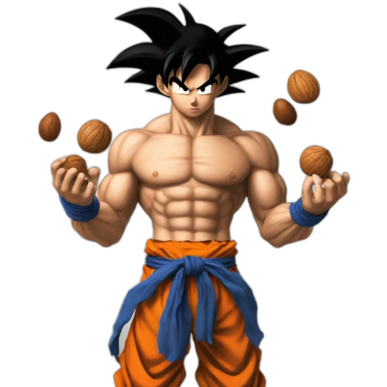 goku holding nuts emoji