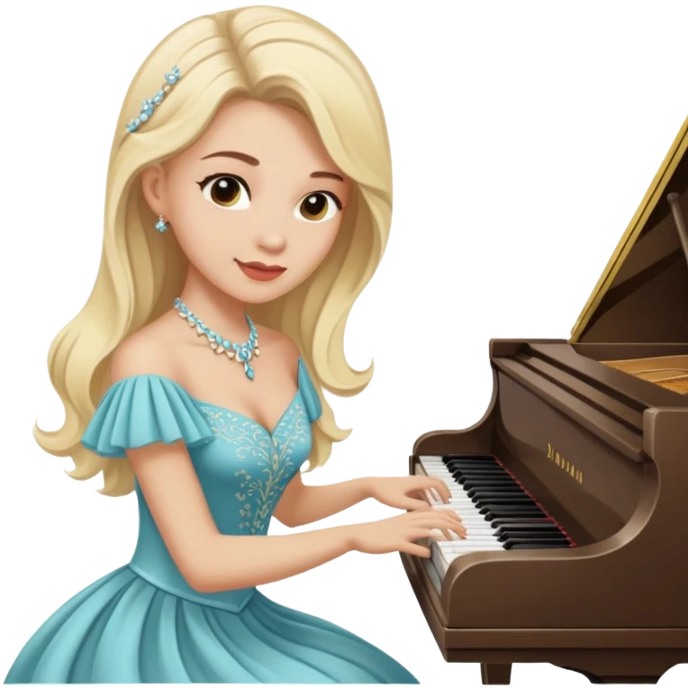 Блондинка татарочка с дифиле  играет на пианино emoji