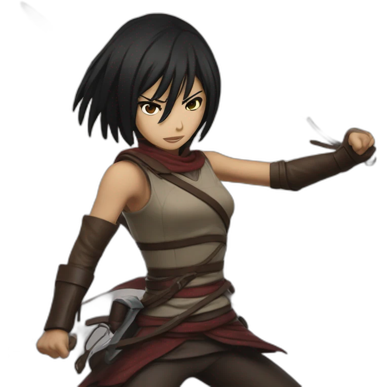 mikasa ackerman fighting emoji