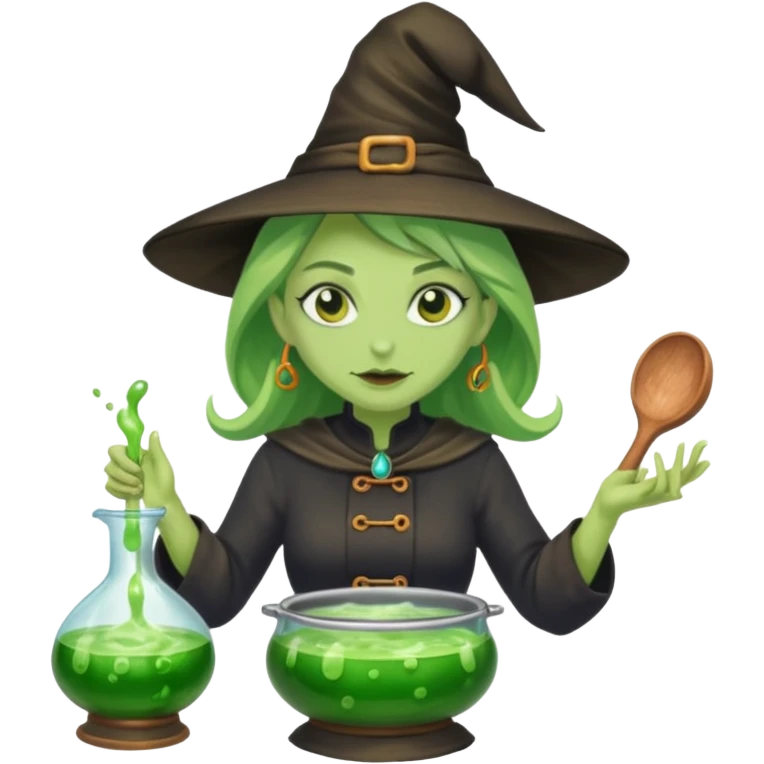 green witch cooking potion emoji