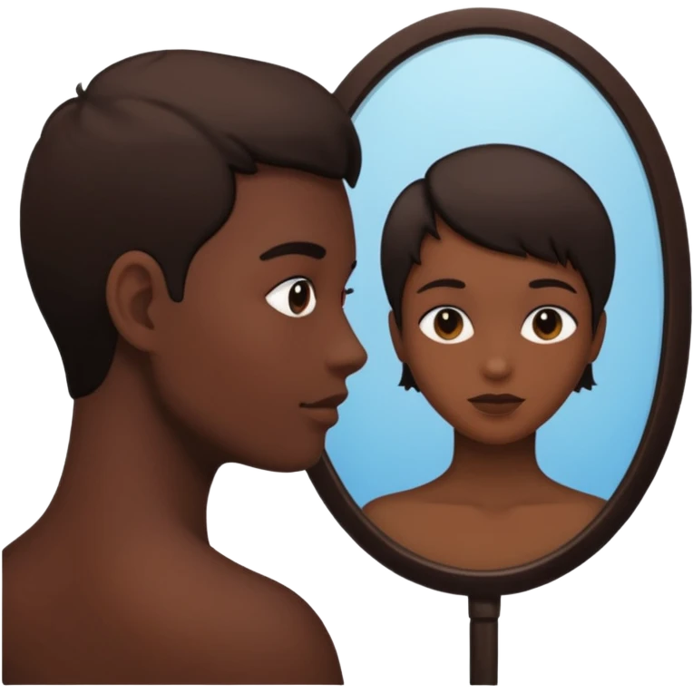 silhouette looking into a mirror emoji
