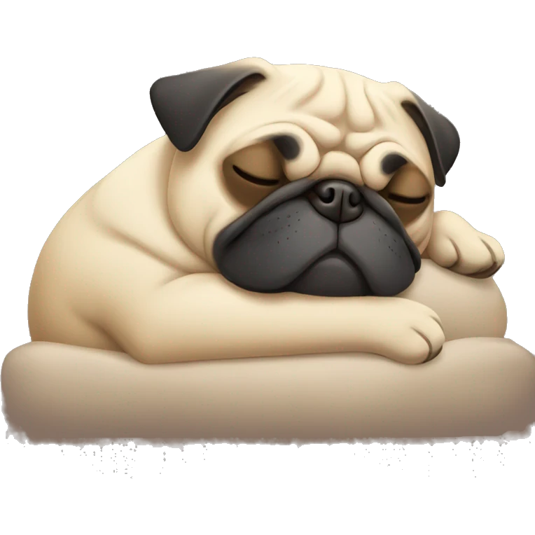 Pug sleeping emoji