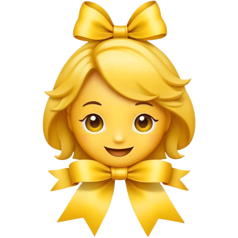 Emoji happy with ribbon coquette style emoji