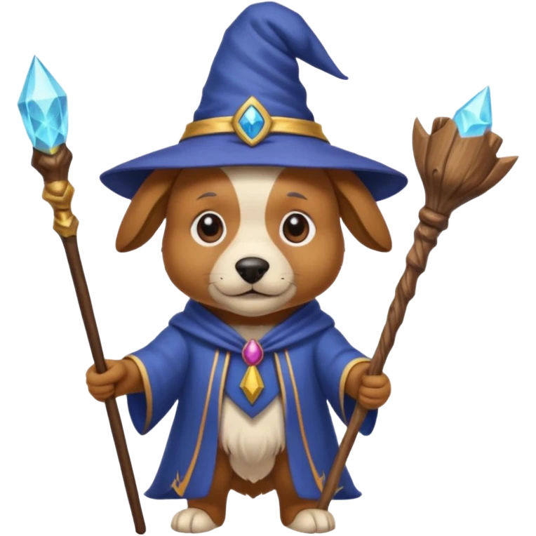 Dog wizard emoji