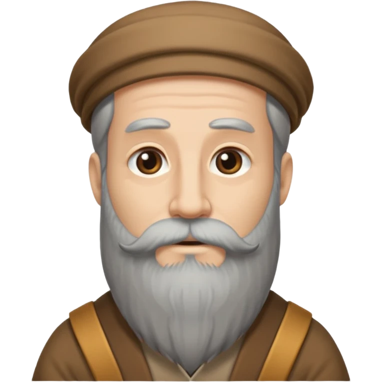 Wise man B&W emoji