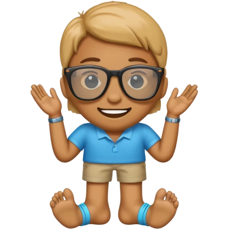 Nerd emoji mixed with sunglasses and feet emoji