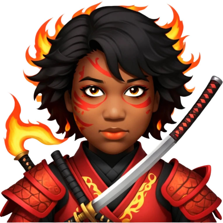 Fire-Wielding Samurai emoji