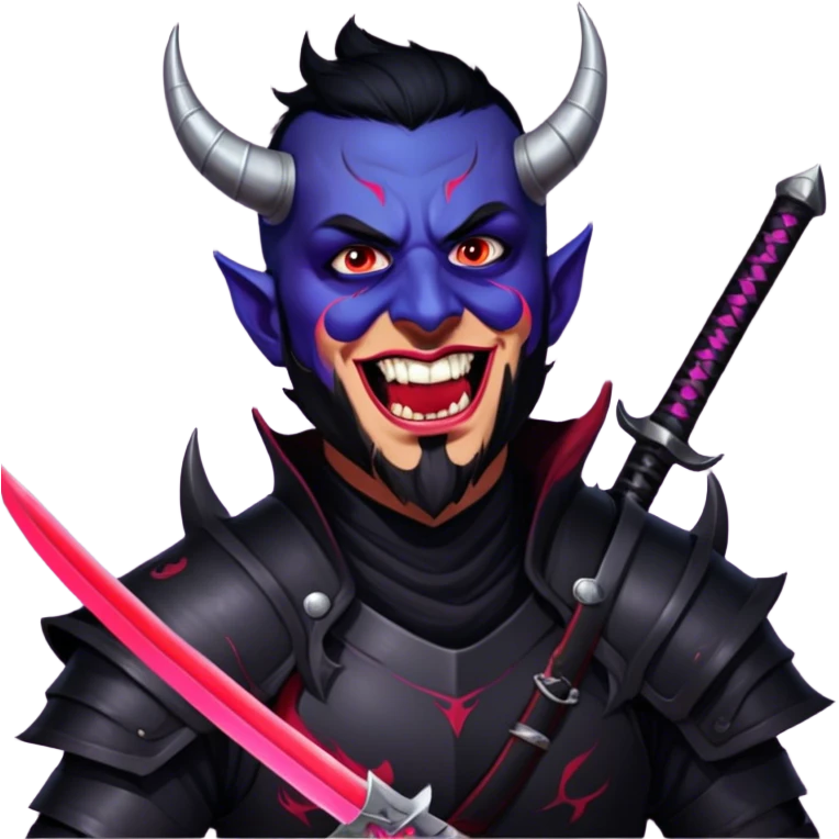 Demon-Horned Warrior emoji