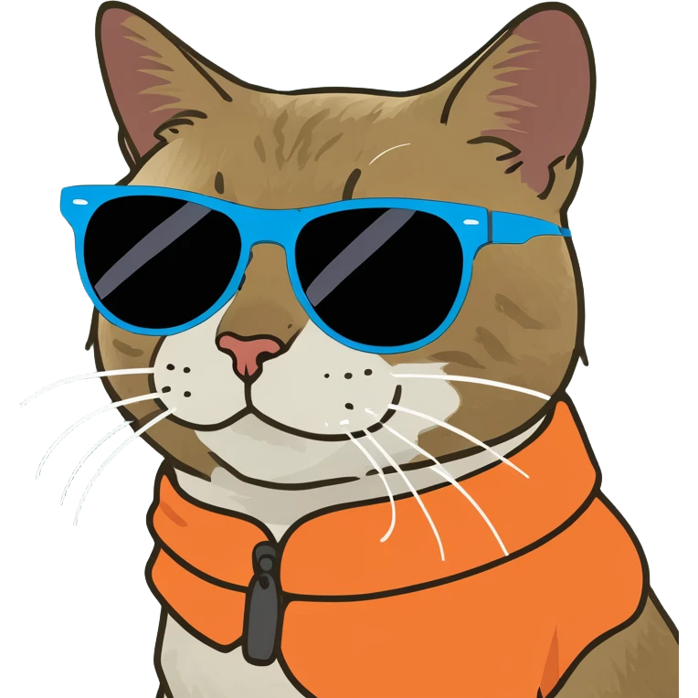 Cat with sunglasses emoji