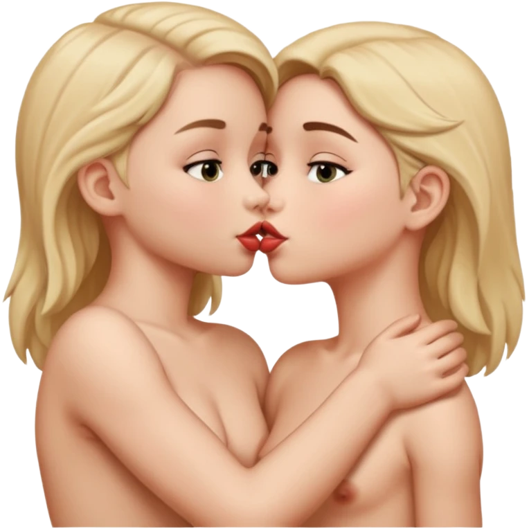 Kid Nude kissing  other girl  emoji