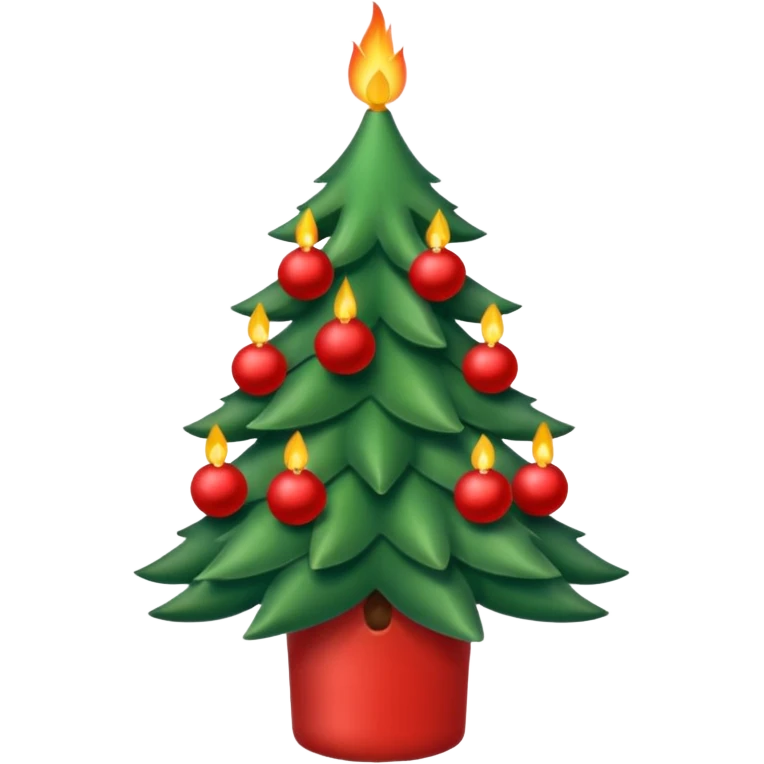 Weihnachtsbaum mit brennenden Kerzen emoji