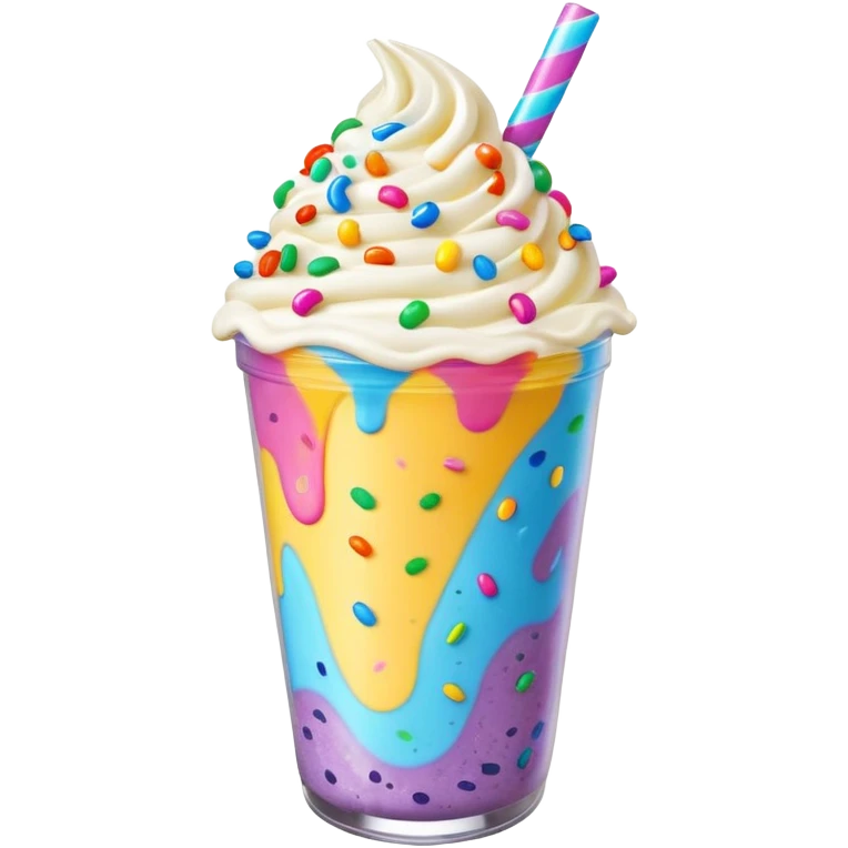 Rainbow Space Milkshake emoji