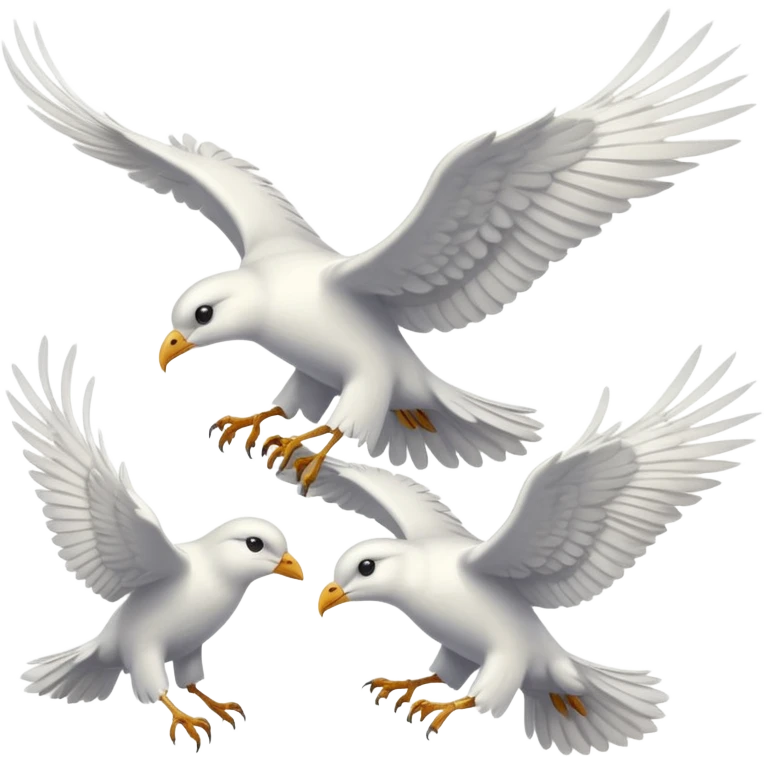 Flying multiple birds emoji emoji