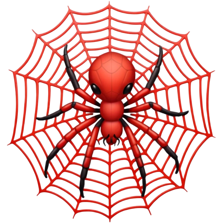 red cute spider web emoji