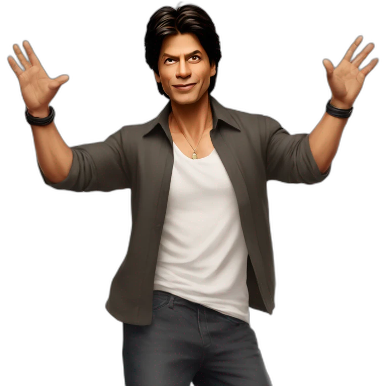shahrukh khan open arms pose emoji
