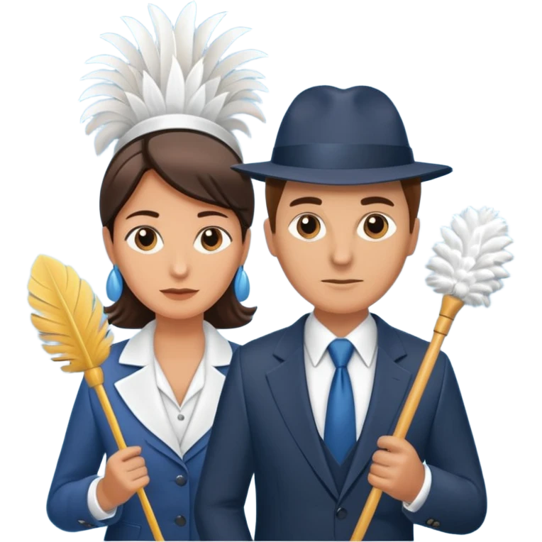 Ein Detektiv interviewt eine Putzfrau emoji