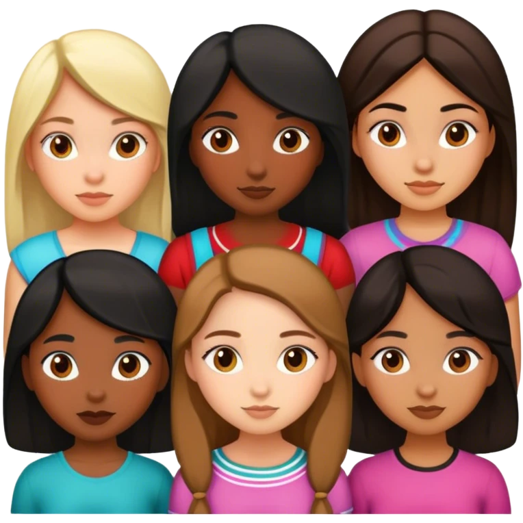 3 black girls one Mexican girl  emoji