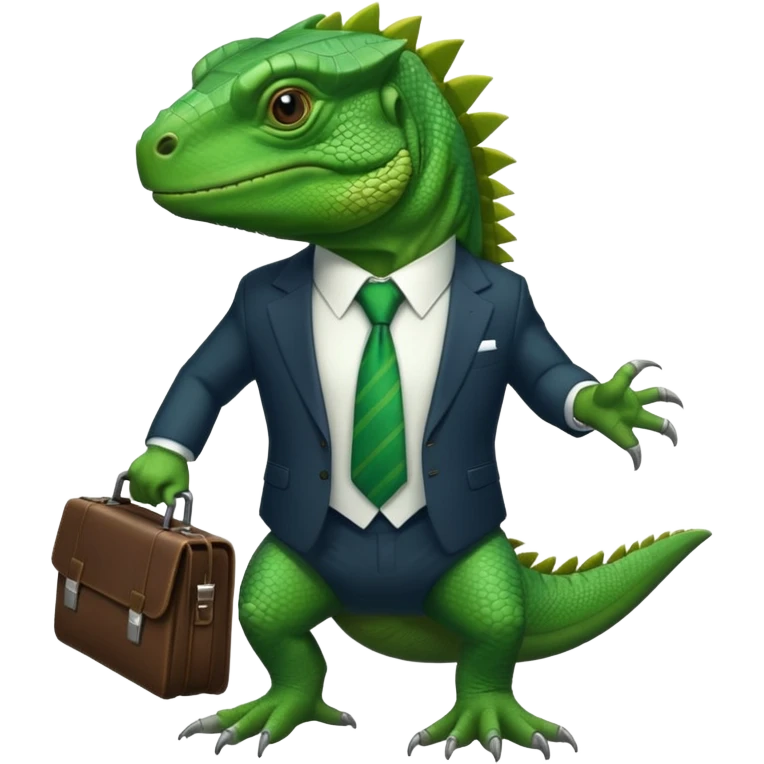 capitalist iguana in a suit emoji