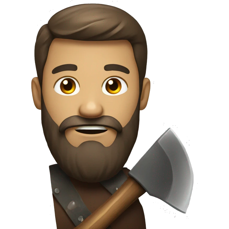 bearded guy with an axe emoji