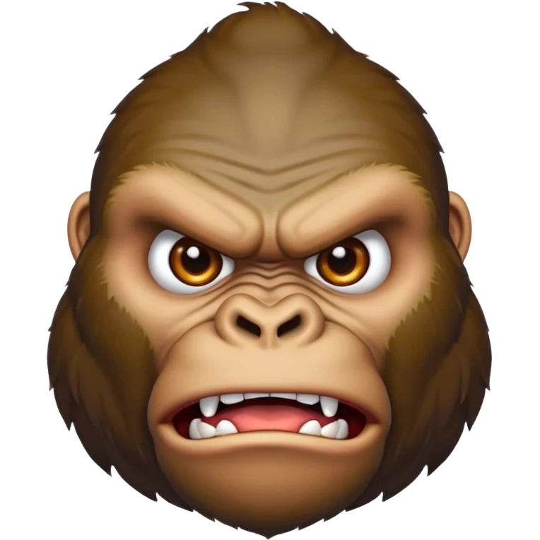 A gorilla angry face with realstick emoji