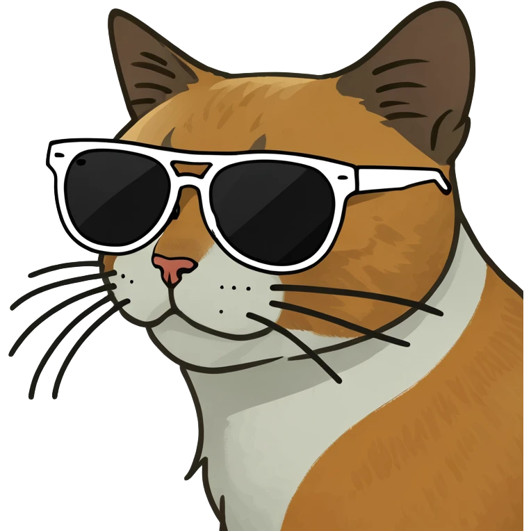 Cat with sunglasses emoji