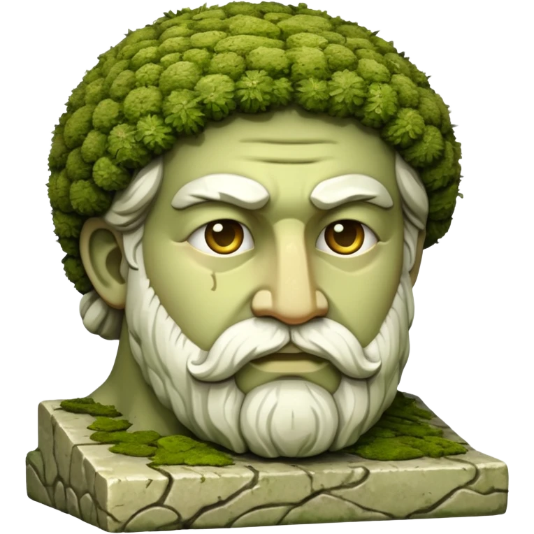 greek sculpture with moss emoji